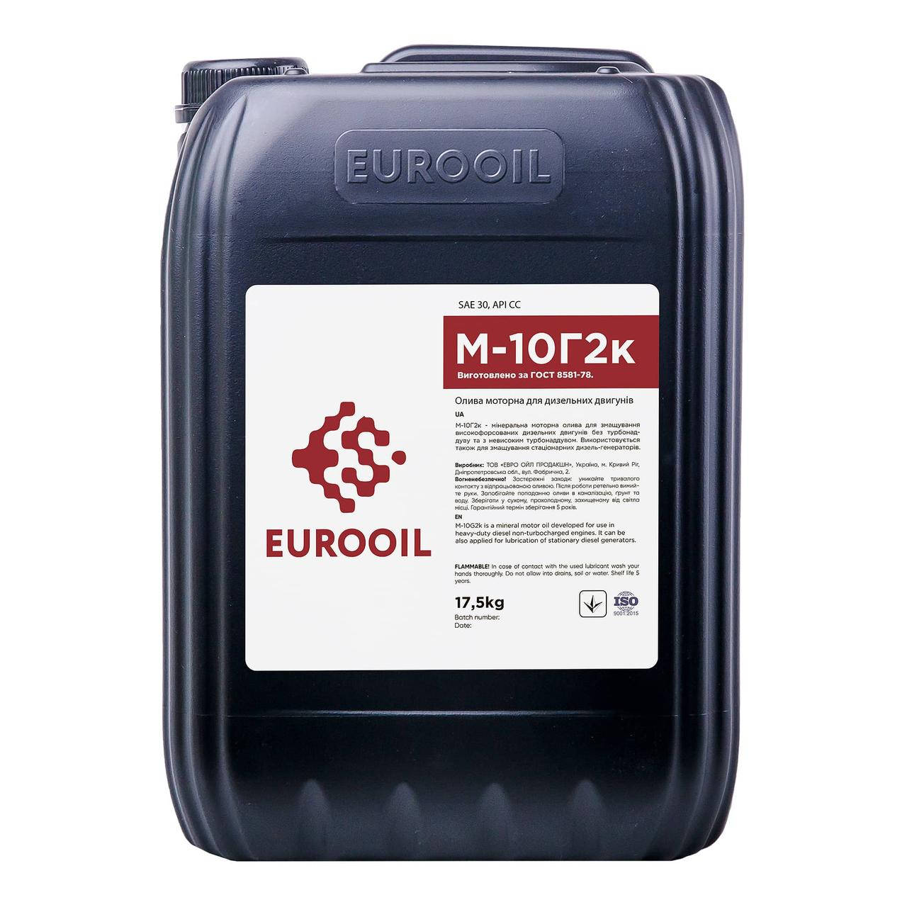 

Моторное масло Eurooil М-10Г2к 17.5кг