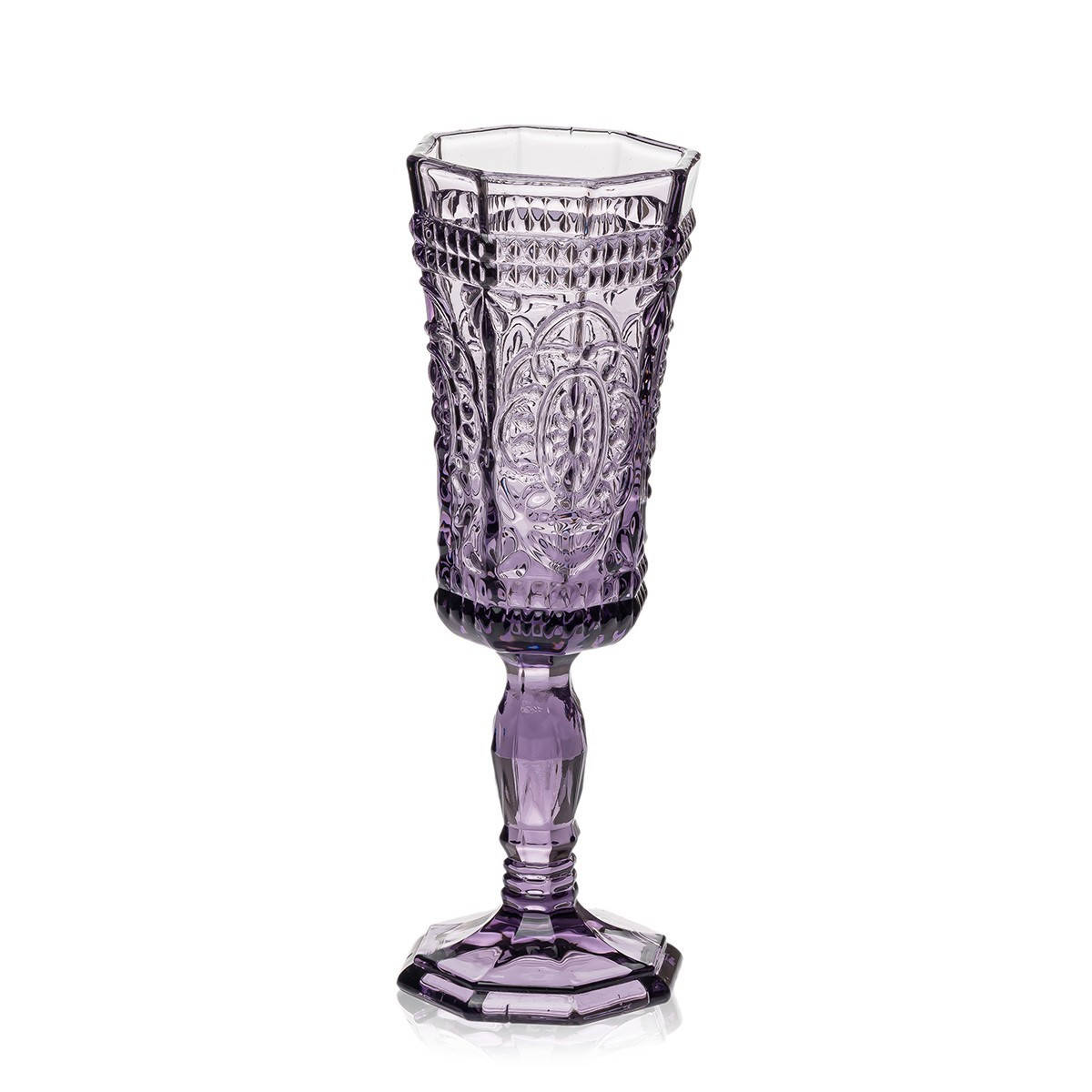 

Набор бокалов для шампанского из цветного стекла Glassware Королевский 6 шт 150 мл Фиолетовый 17-208В