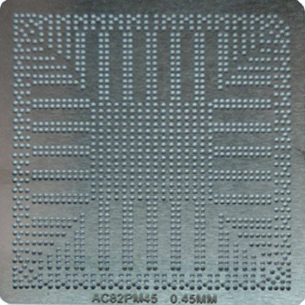 

Трафарет BGA Intel AC82GL40 SLGGM, AC82GM45 SLB94, AC82PM45 SLB97 0.45mm