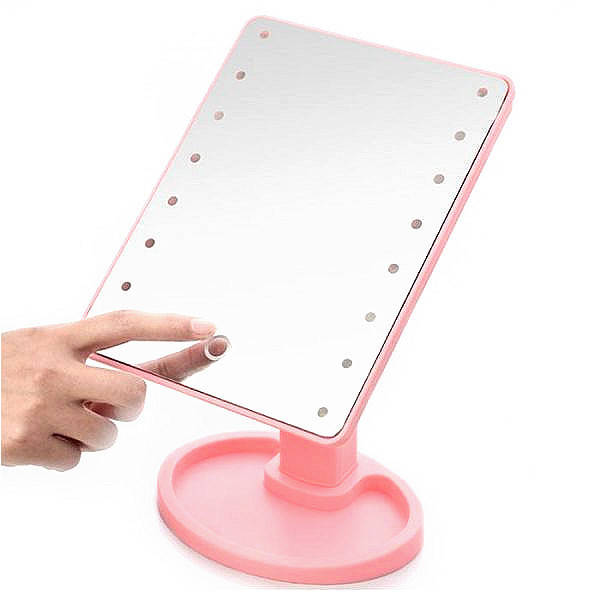 

Зеркало настольное с подсветкой LED - бренд Large Led Mirror РОЗОВОЕ