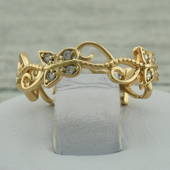 

Кольцо Xuping Красота 11689 ширина 6 мм фианит позолота 18К размер 20