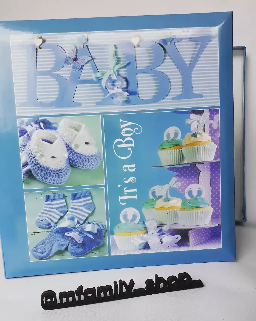 

Альбом для новорожденных EVG 20sheet Baby collage Blue w/box (UA), Синий
