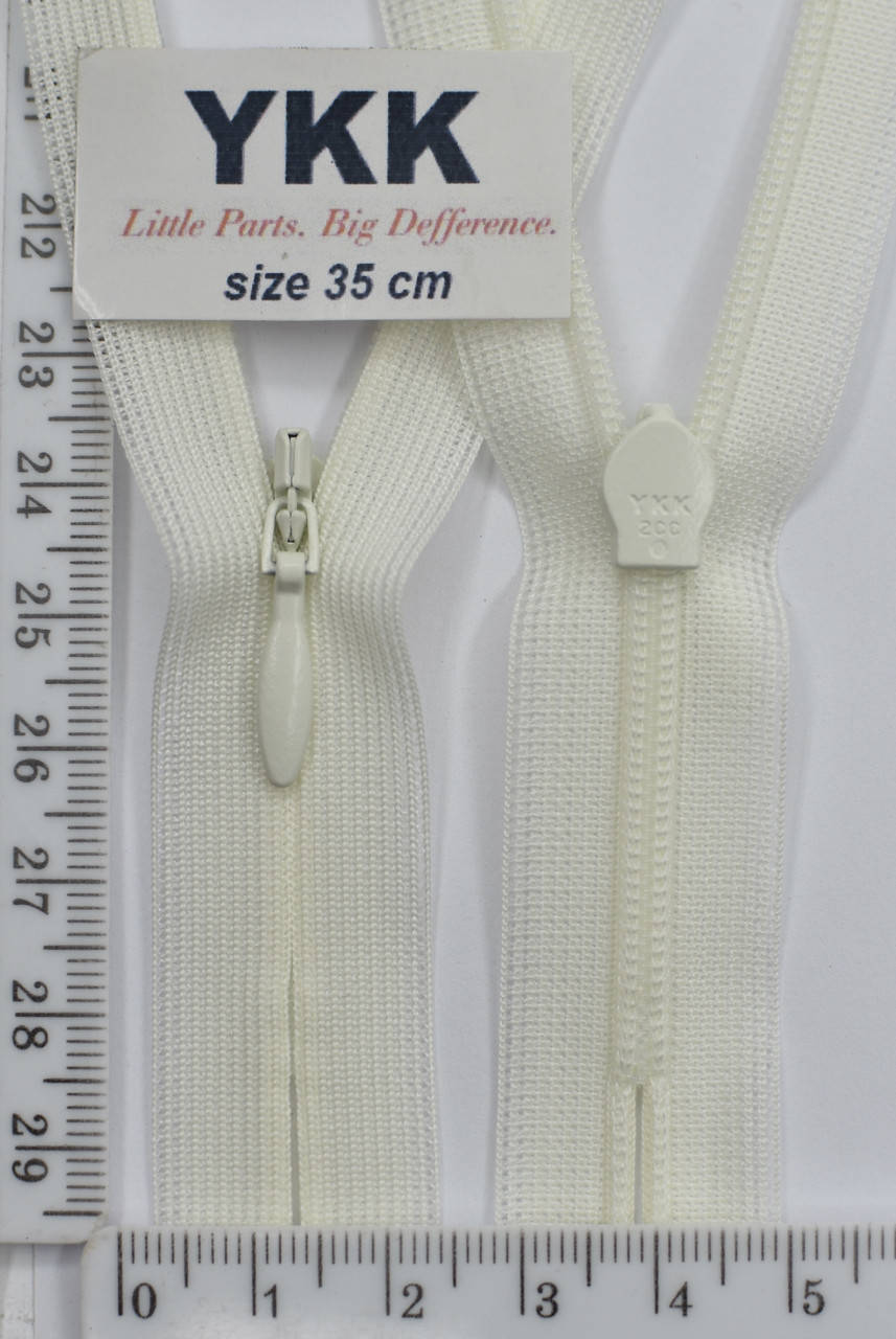 

Молния спираль №2 YKK Япония потайная нейлон 35см ( 502 ) уп=5шт, Черный