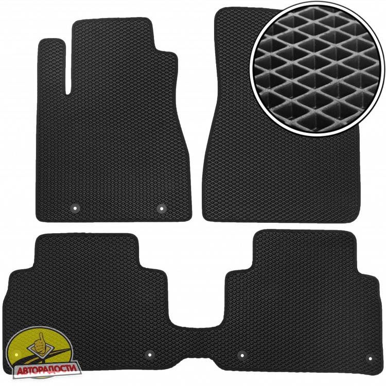 

Коврики в салон для Lexus RX '03-08, EVA-полимерные, черные (Kinetic), Черный