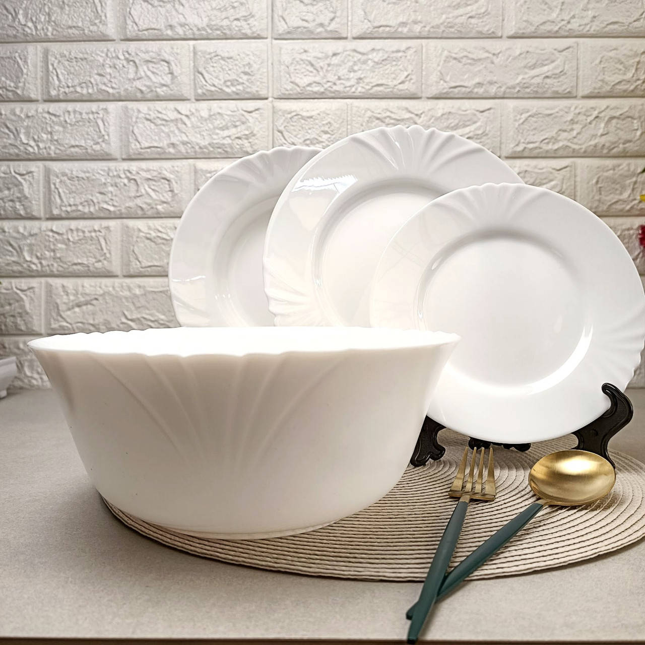 

Столовый сервиз белый Luminarc Cadix (Кадикс) 19 предметов (L0300)