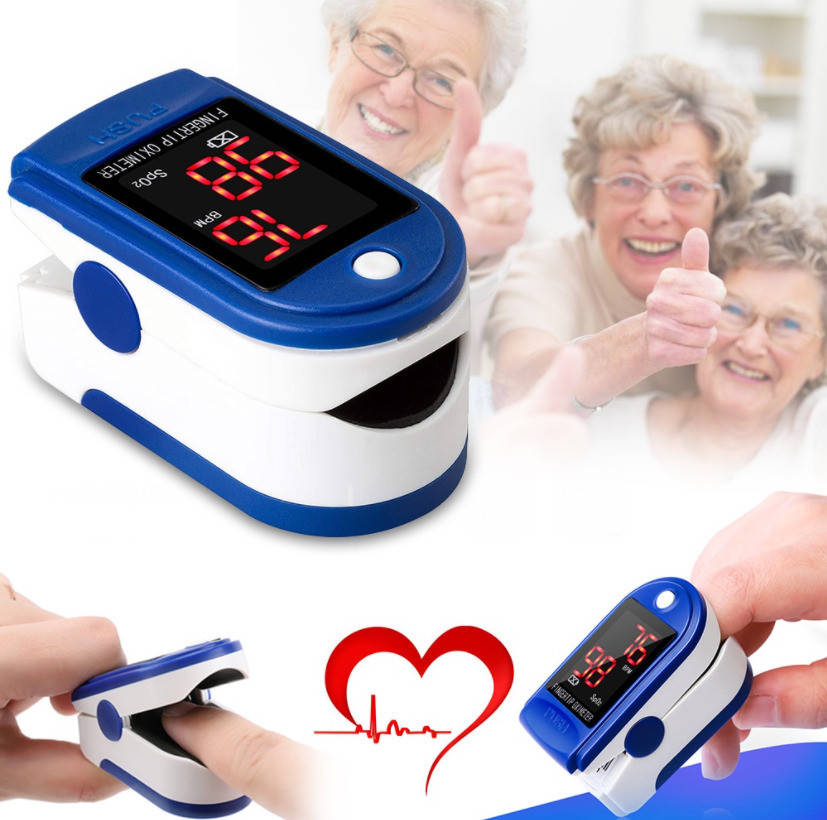 

Пульсометр на палец Finger Pulse Oximeter LK87, Красный