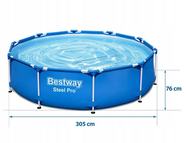 

Бассейн каркасный садовый Bestway Steel Pro 305 х 76 см