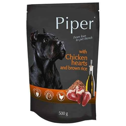 

Консервы для собак Piper Dog Куриные сердечки и коричневый рис Пауч 500г