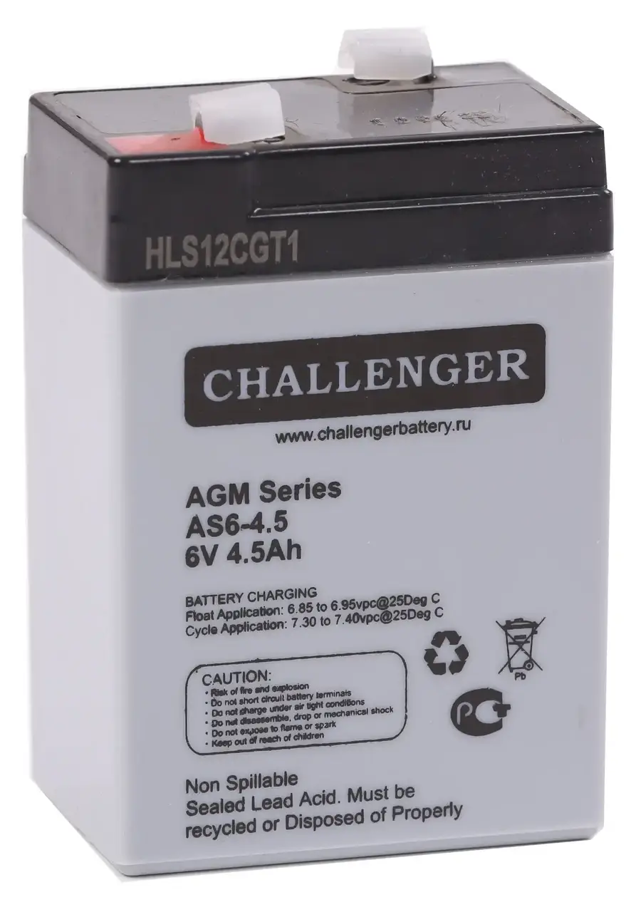 

Аккумуляторная батарея Challenger AS 6-4.5 AGM 6В 4.5Ач