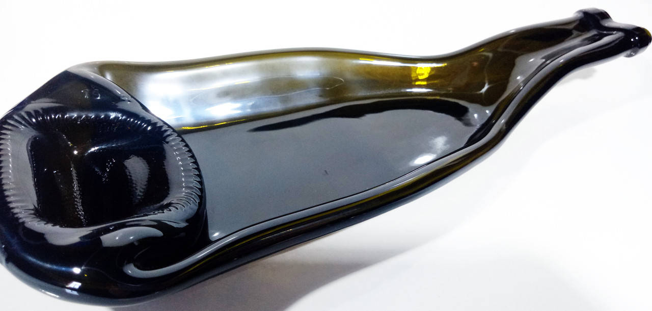 

Тарелка из стеклянной бутылки глубокая