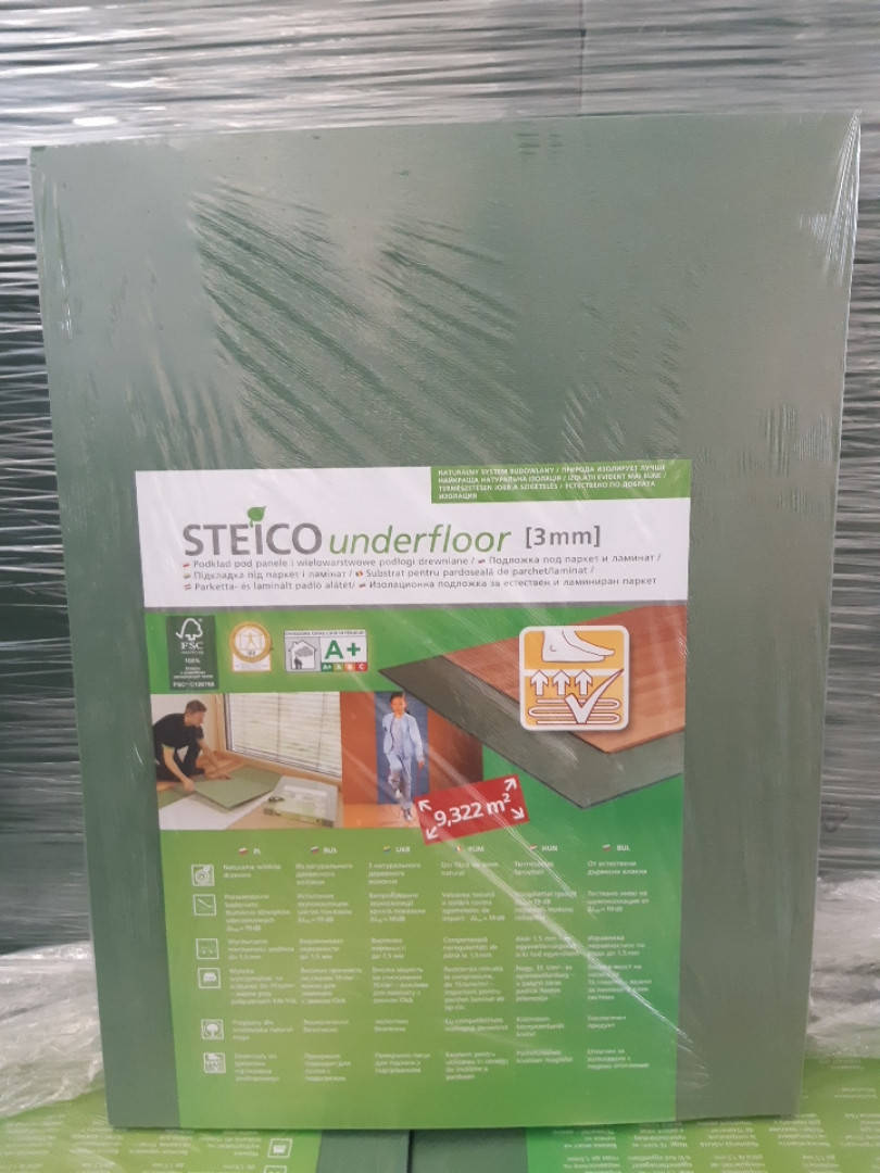 

Подложка Тихий ход 3мм Steico (9,332м2)