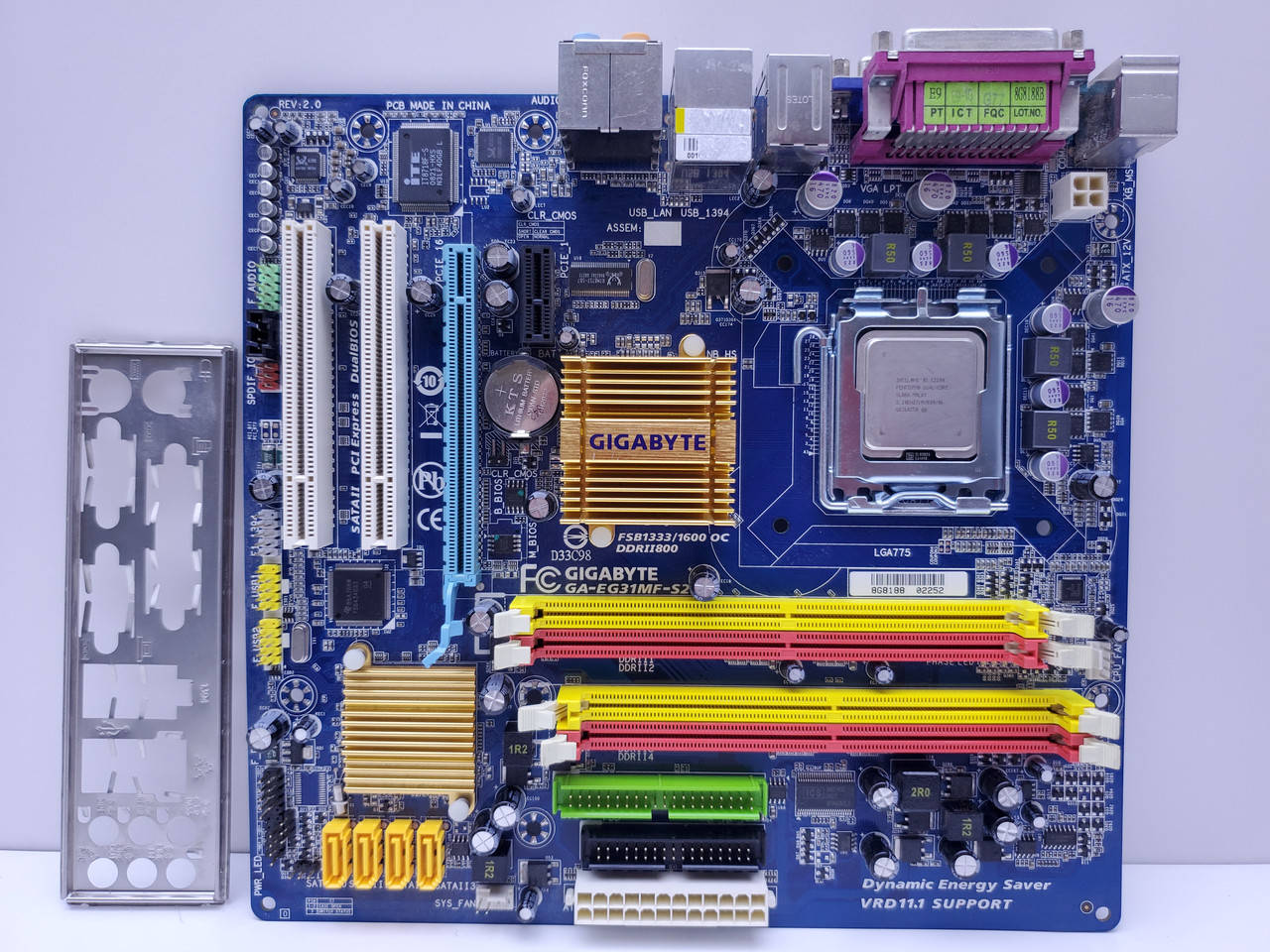 

Материнская плата GIGABYTE EG31MF-S2 s775/Quad DDR2