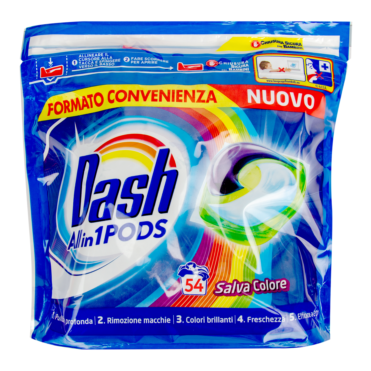 

Гель-капсулы для стирки Dash 3в1 Color (54 стирки)