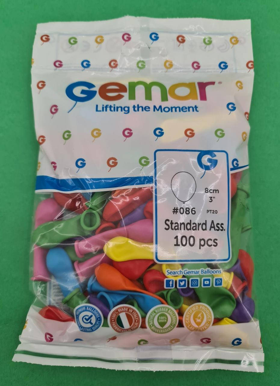 

Воздушные шарики ассорти пастель 3" (8 см) бомбочки 100 шт (1 пачка)
