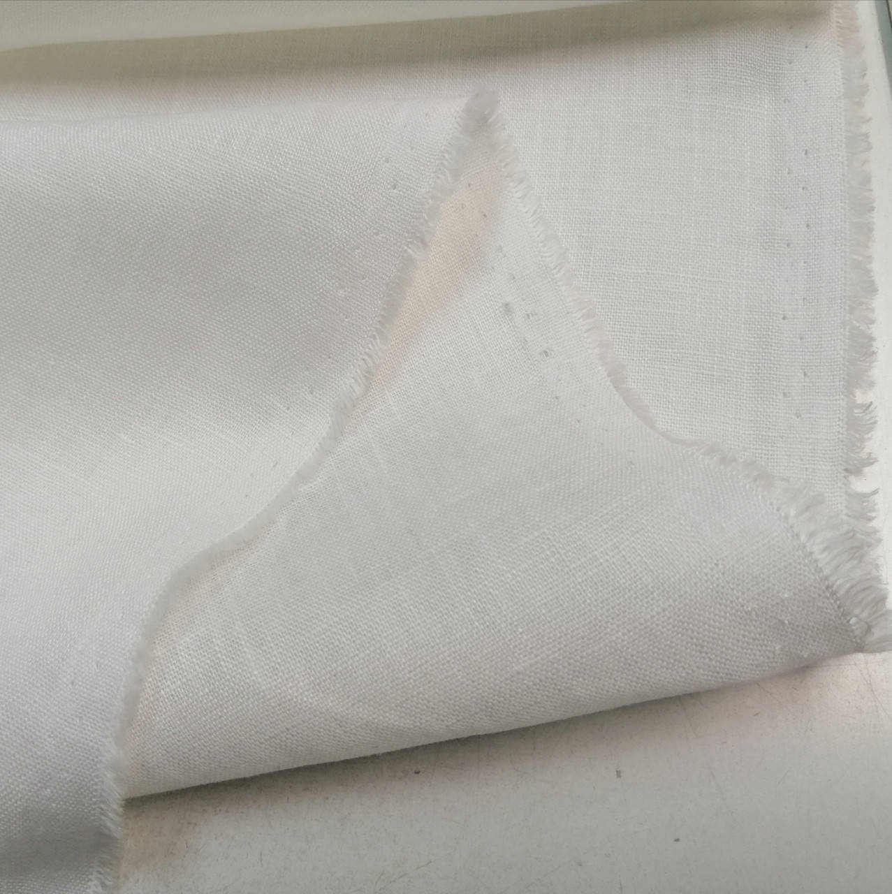 

Лен натуральный белый ткань