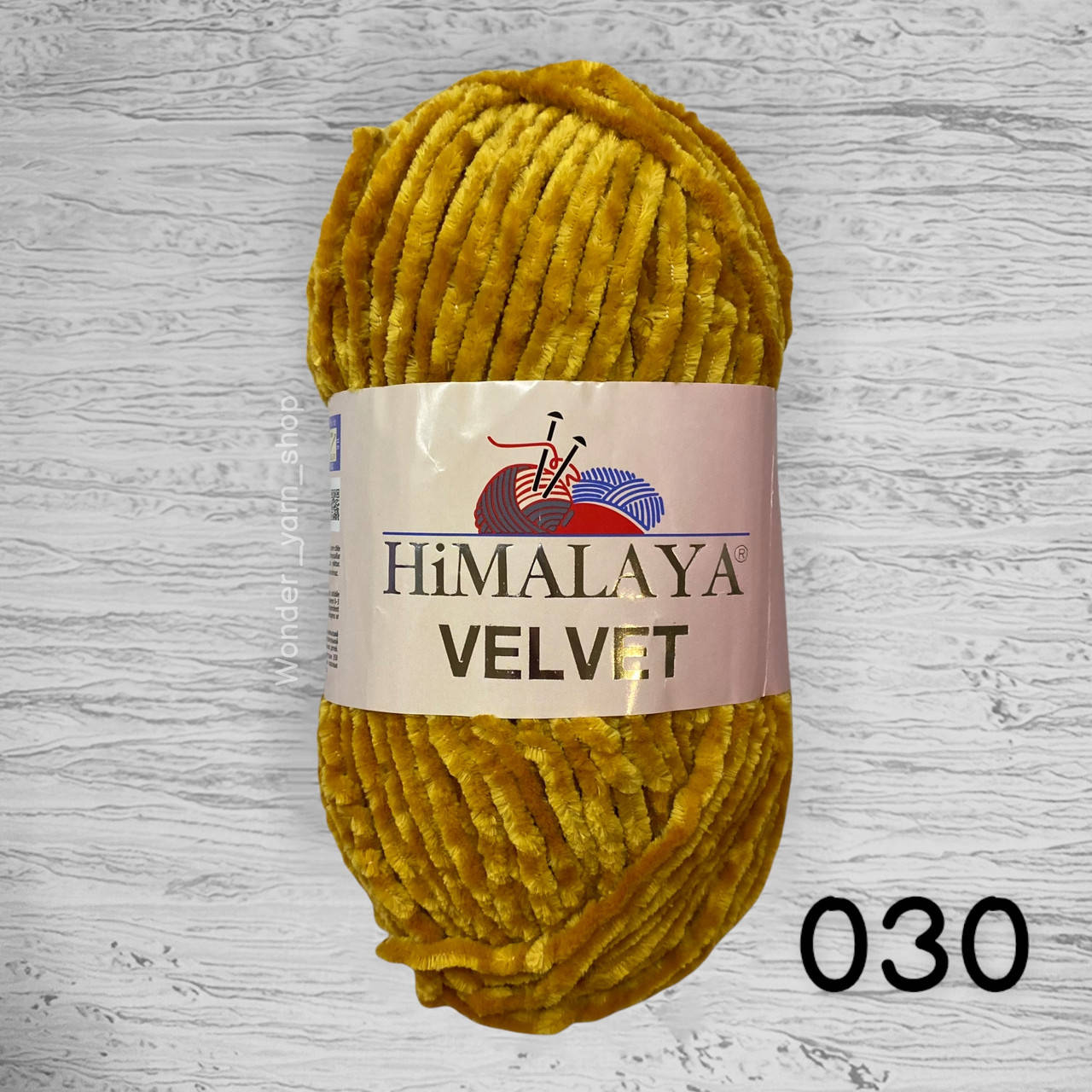 

Плюшевая пряжа Himalaya Velvet / Гималая Вельвет 030 горчица