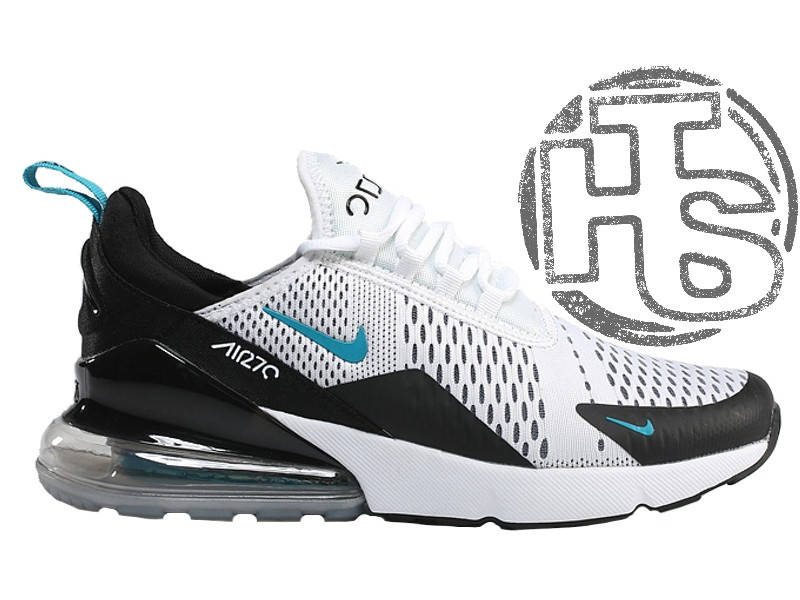 

Мужские кроссовки Nike Air Max 270 Flyknit White/Black/Blue AH8050-001, Белый