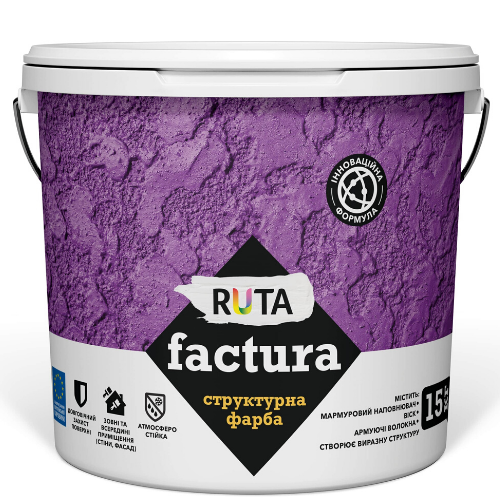 

Структурная краска Factura "RUTA" 15,0 кг, Белый