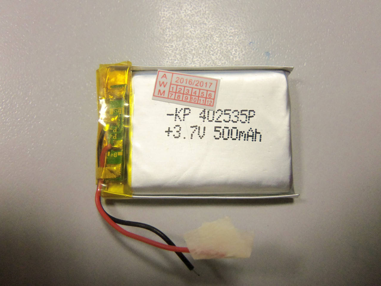 

Внутренний Аккумулятор 4*25*35 (500 mAh 3,7V) 042535 AAA класс в Запорожье, Серый