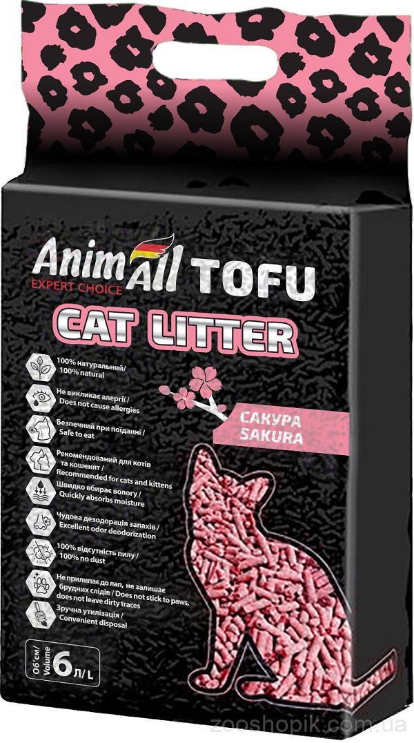 

Наполнитель AnimAll TOFU сакура 2,6 кг/6 литров код 67002