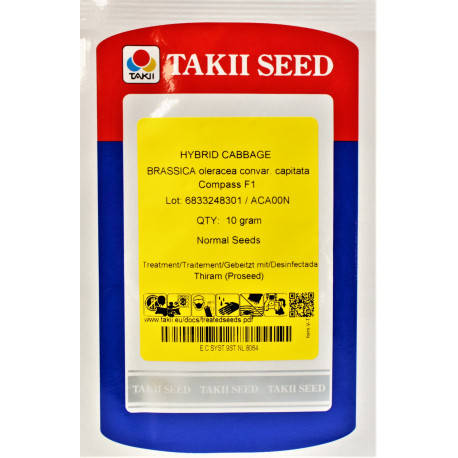 

Капуста КОМПАСС (Глоуб Мастер CMS) F1 Takii Seed 10 г