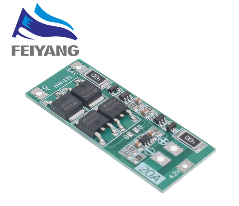 

BMS 2S Li-ion контроллер заряда разряда с балансировкой плата защиты 7.4 - 8.4V 20A