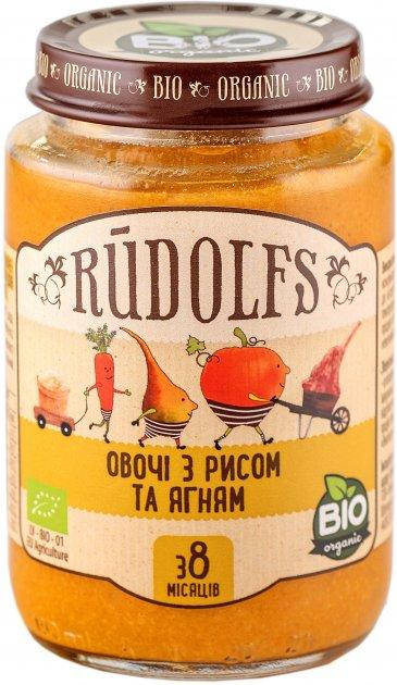 

Rudolfs Органическое Пюре мясо-овощное Овощи, рис с Ягненком 8м+ (190г)