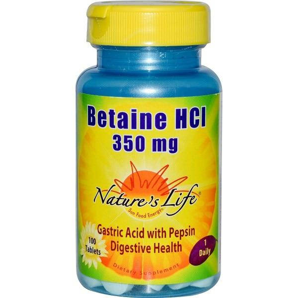 

Natures Life, Betaine HCI, 350 mg, 100 Tablets