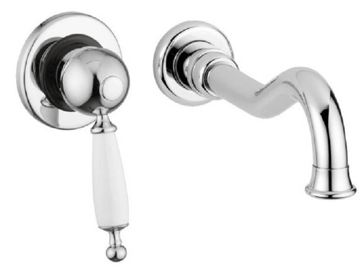 

Смеситель для умывальника из стены 23 см в ретро стиле Bugnatese Oxford 6346 хром