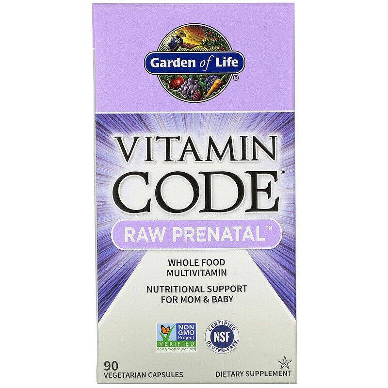 

Витамины для беременных Garden of Life "Vitamin Code" Raw Prenatal, комплекс для мамы и ребенка (90 капсул)