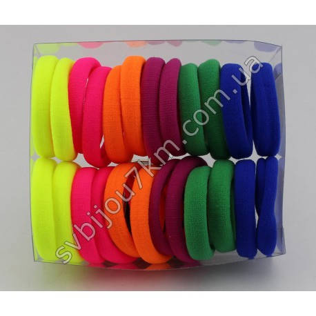 

Резинка для волос микрофибра разноцветная в коробочке 6 расцветок, Разные цвета