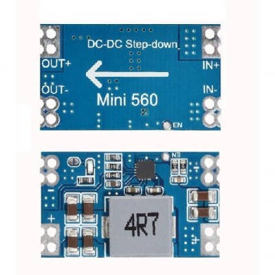 

Mini-560 стабилизатор регулируемый понижающий DC-DC - 7-20В - 5В 5А mini560