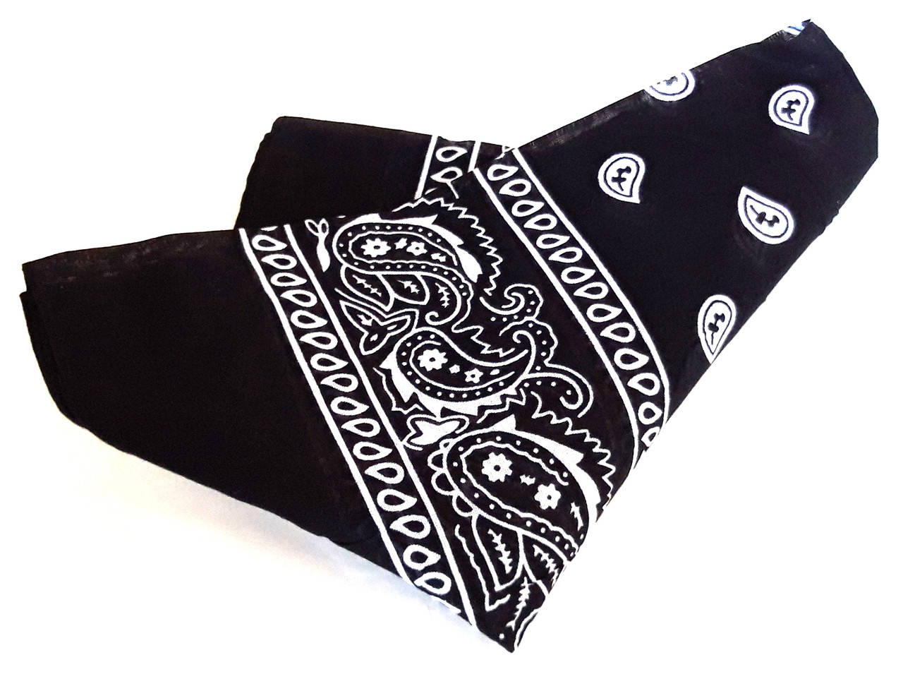 

Косынка бандана Fashion квадратная 54х54 см черная, Черный