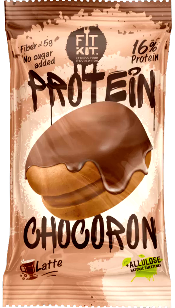 

Протеиновый макарон в глазури Fit Kit Protein CHOCORON Латте (30 грамм)