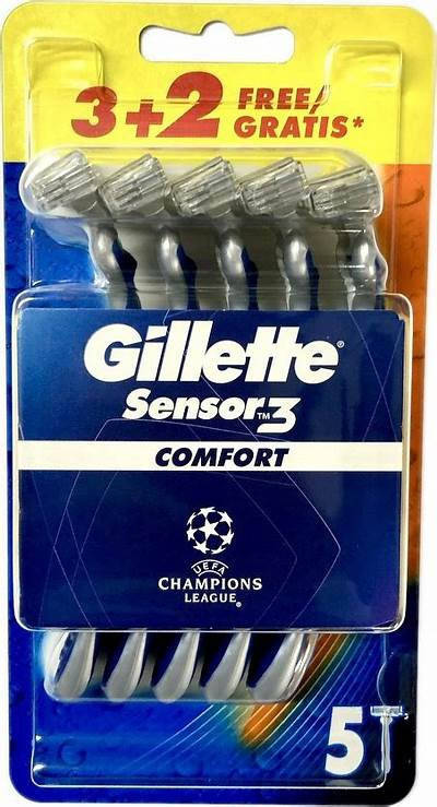 

Станки Gillette Sensor 3 Comfort (3+2), Синий