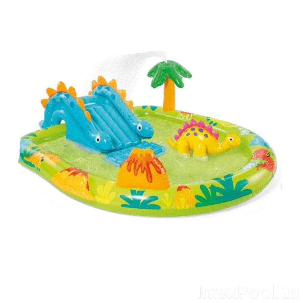

Детский Надувной бассейн игровой центр Динопарк 191 х 152 х 58 см, Голубой
