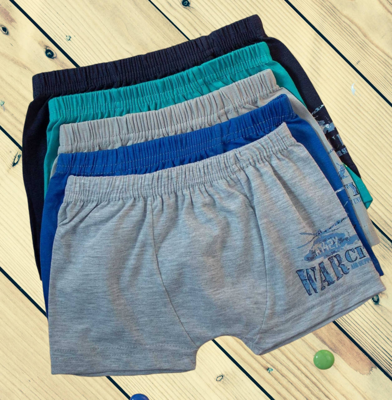 

Трусы боксеры для мальчика набор 5 шт Размеры 110 116, Разные цвета