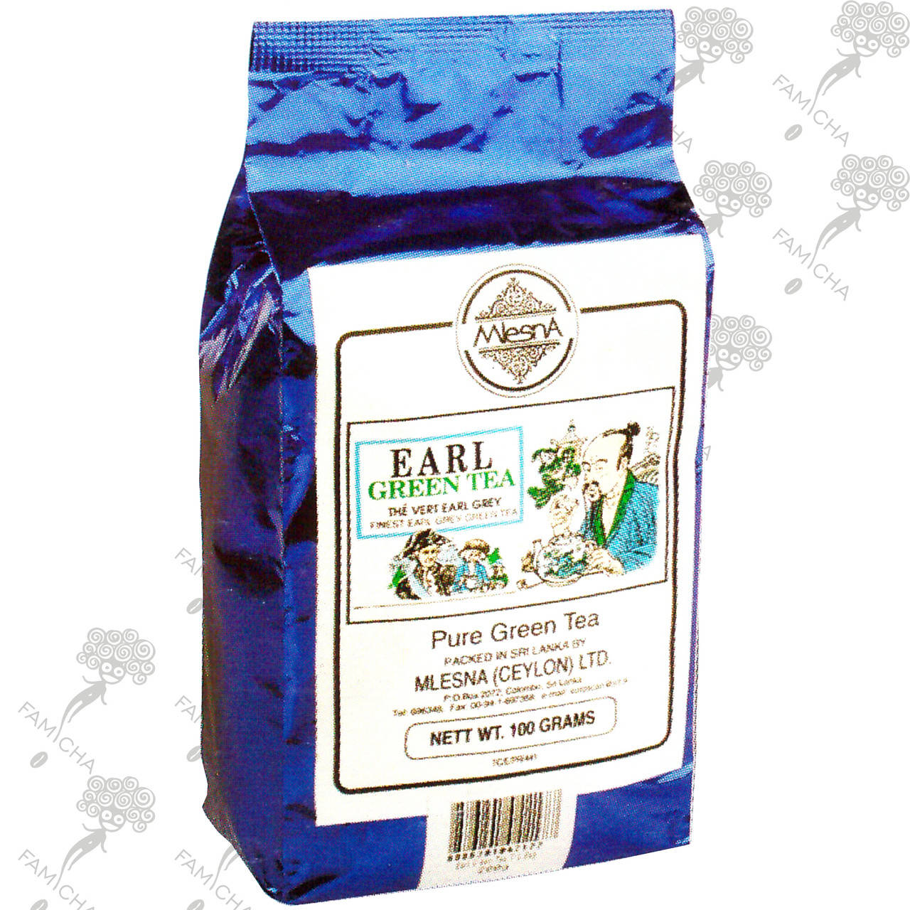 

Зелёный чай Эрл Грей (бергамот), Earl Grey Green Tea, Млесна (Mlesna) 100г