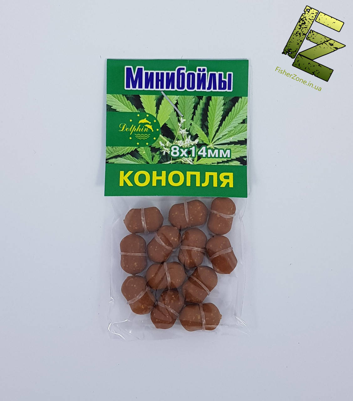 

Минибойлы на резинке Dolphin 8х14мм 12шт (Конопля)