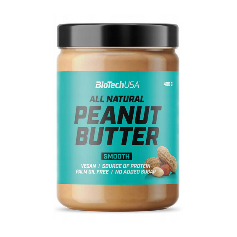 

Натуральная арахисовая паста BioTech All Natural Peanut Butter (400 г) биотеч smooth
