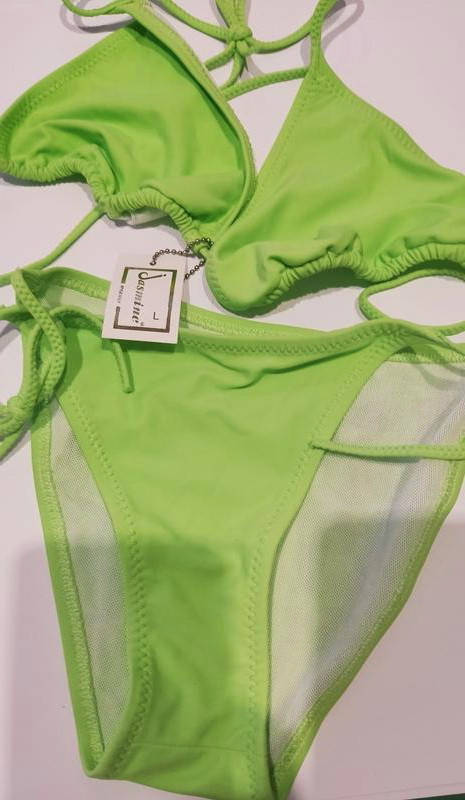 

Р. 42 до 46 Яркий купальник женский модный раздельный красивый молодежный салатовый зеленый бикини