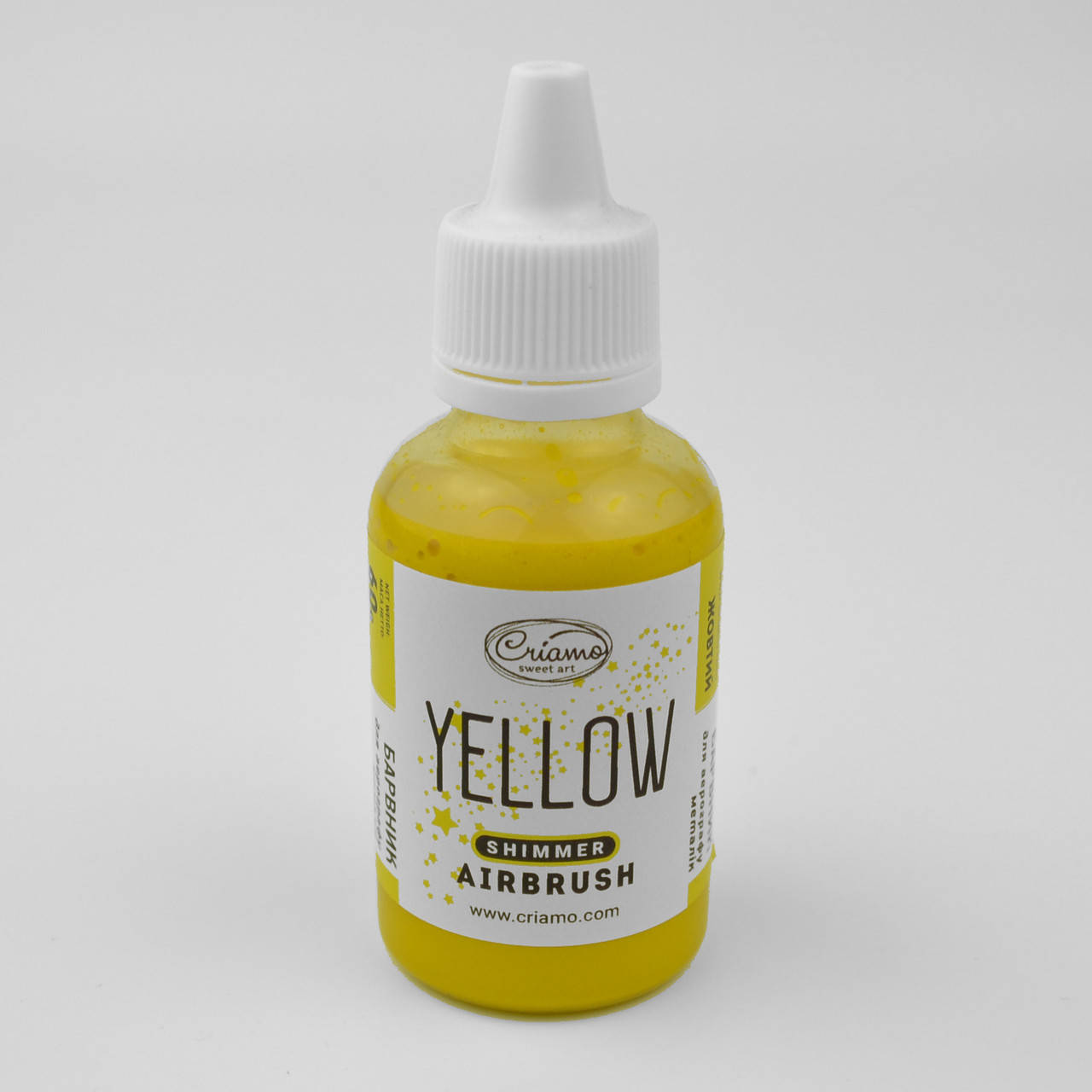 

Краска для аэрографа перламутровая Criamo Yellow shimmer/Желтая 60 гр