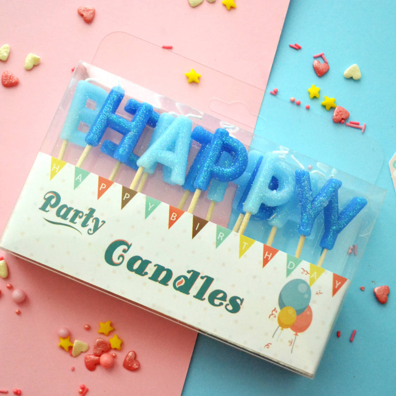 

Свечи для торта "Happy Birthday" Party Candles (голубые) 12 шт.