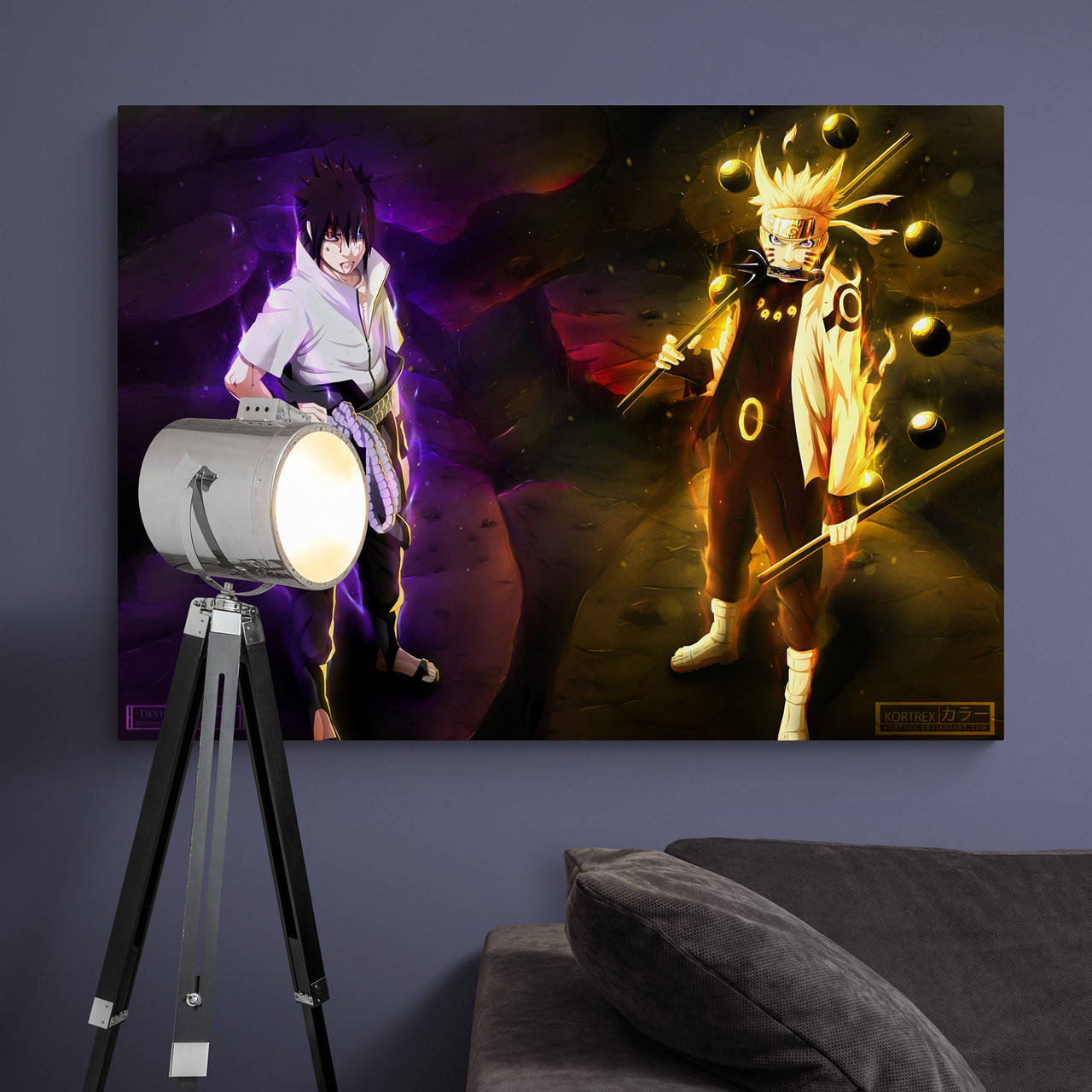 

Картина на холсте Sasuke and Naruto, Саскэ Утиха и Наруто 30х40