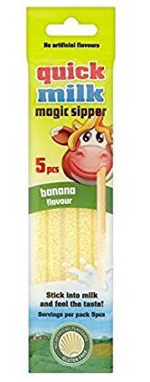 

Трубочки для молока Quick Milk Magic Sipper Banana Flavour 5 шт