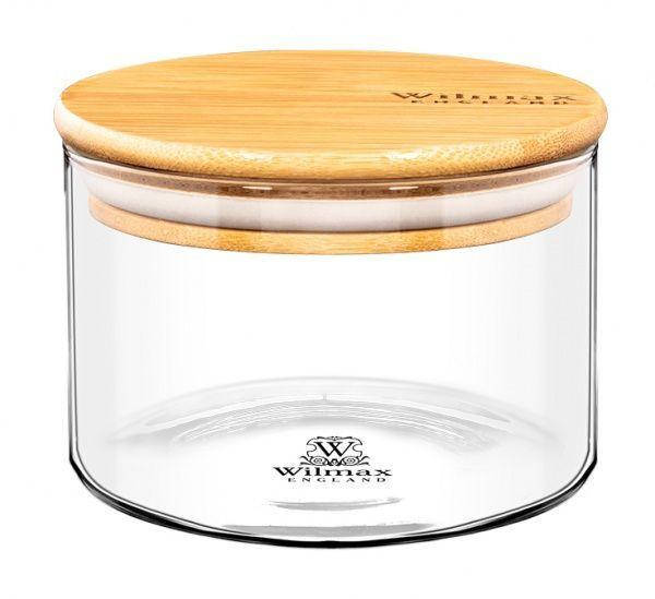 

Емкость для хранения 400мл Wilmax Thermo Glass с бамбуковой крышкой WL-888501/A, Прозрачный