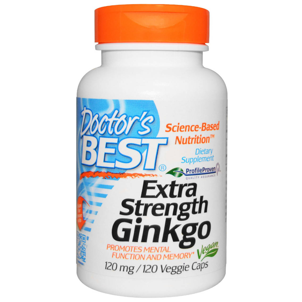 

Extra Strength Ginkgo 120 mg Doctor's Best 120 Veggie Caps