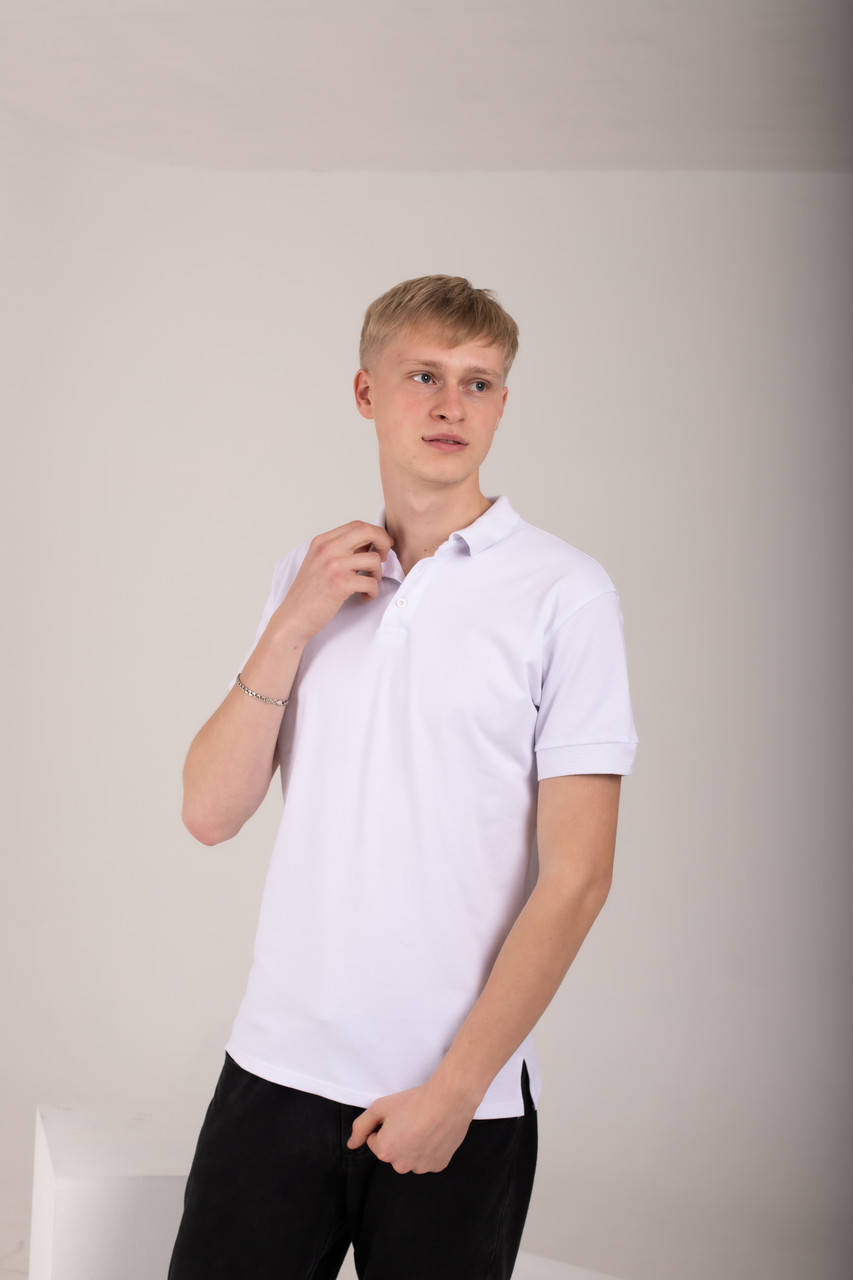 

Футболка поло мужская белая