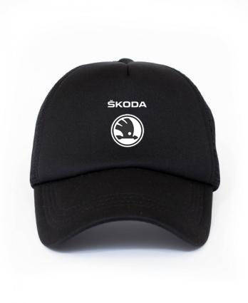 

Мужская кепка Шкода, кепка Skoda из сеткой сзади, летняя, брендовая, черная, Черный