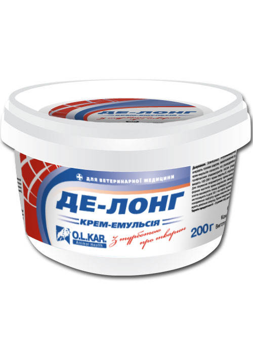 

Крем-эмульсия ДЕ-ЛОНГ с декаметоксином банка 200г O.L.KAR.